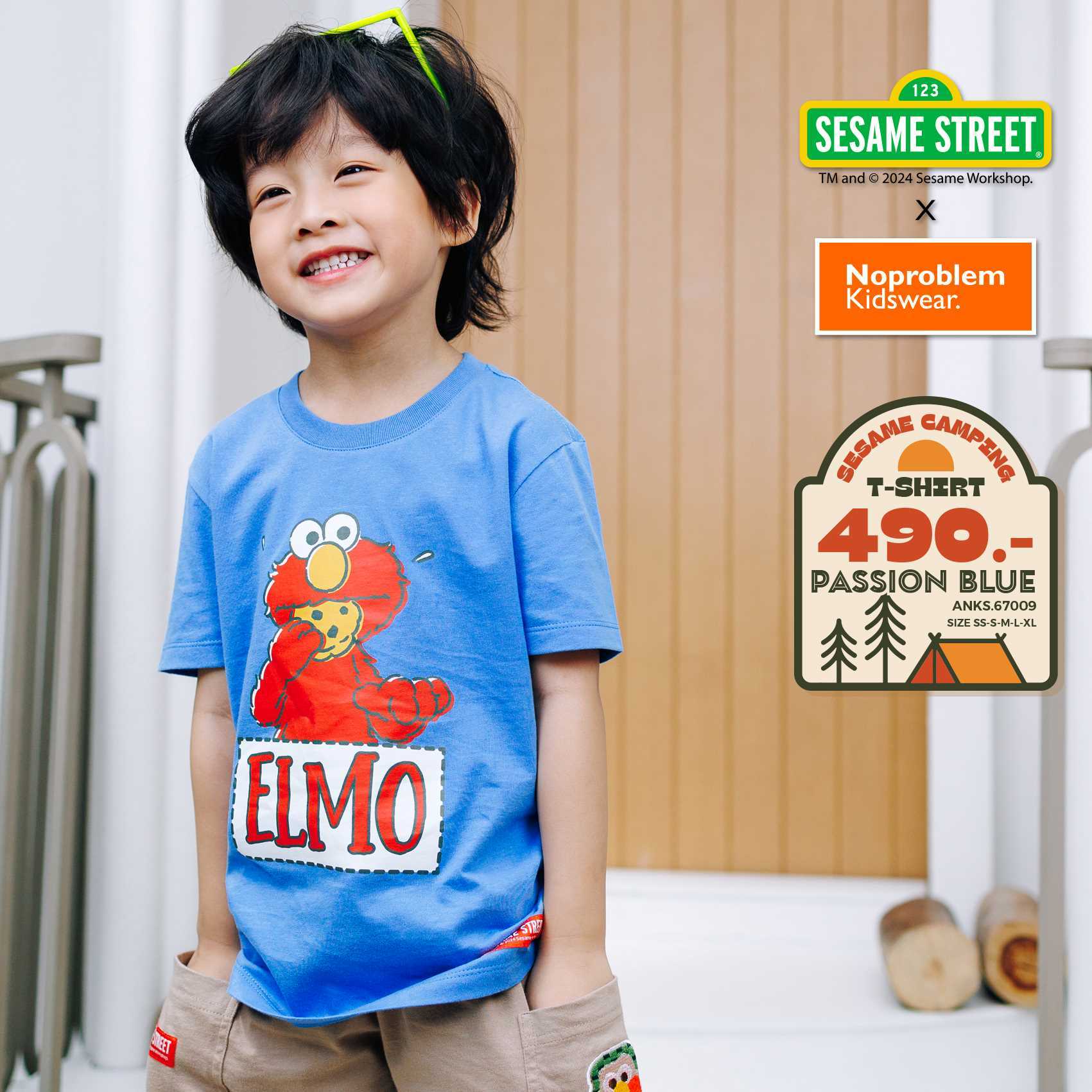 เสื้อยืดคอกลมเด็ก ใส่ได้ทั้งเด็กชายเด็กหญิง ANKS.67009- STREET PRINTED T- SHIRT