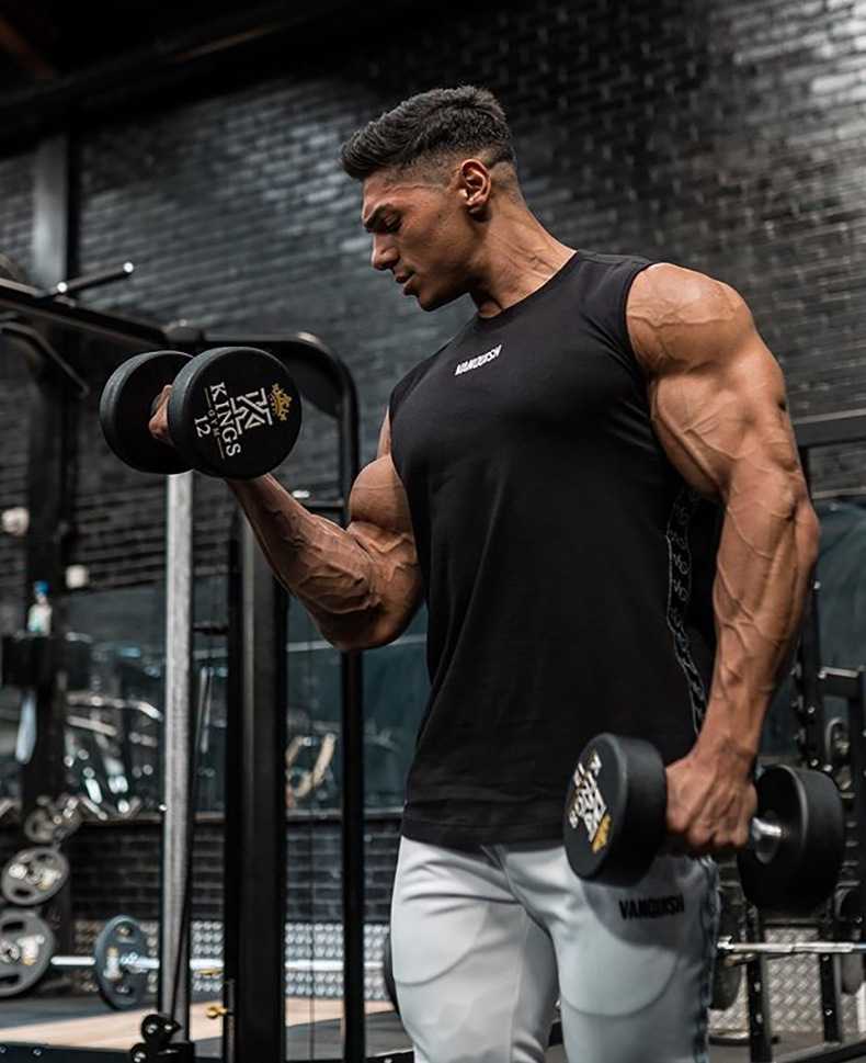 เสื้อแขนกุด VANQUISH #3 ผ้าคอตตอน ใส่ออกกำลังกาย ไม่อมเหงื่อ ผ้านิ่มใส่สบาย ระบายอากาศได้ดี