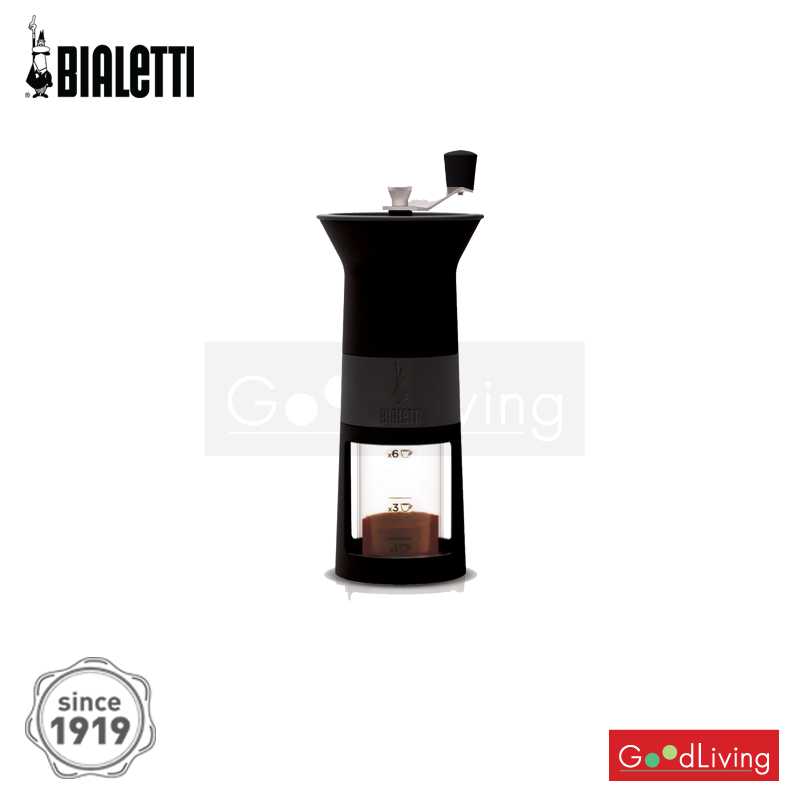 Bialetti ที่บดเมล็ดกาแฟแบบมือหมุน สีดำ
