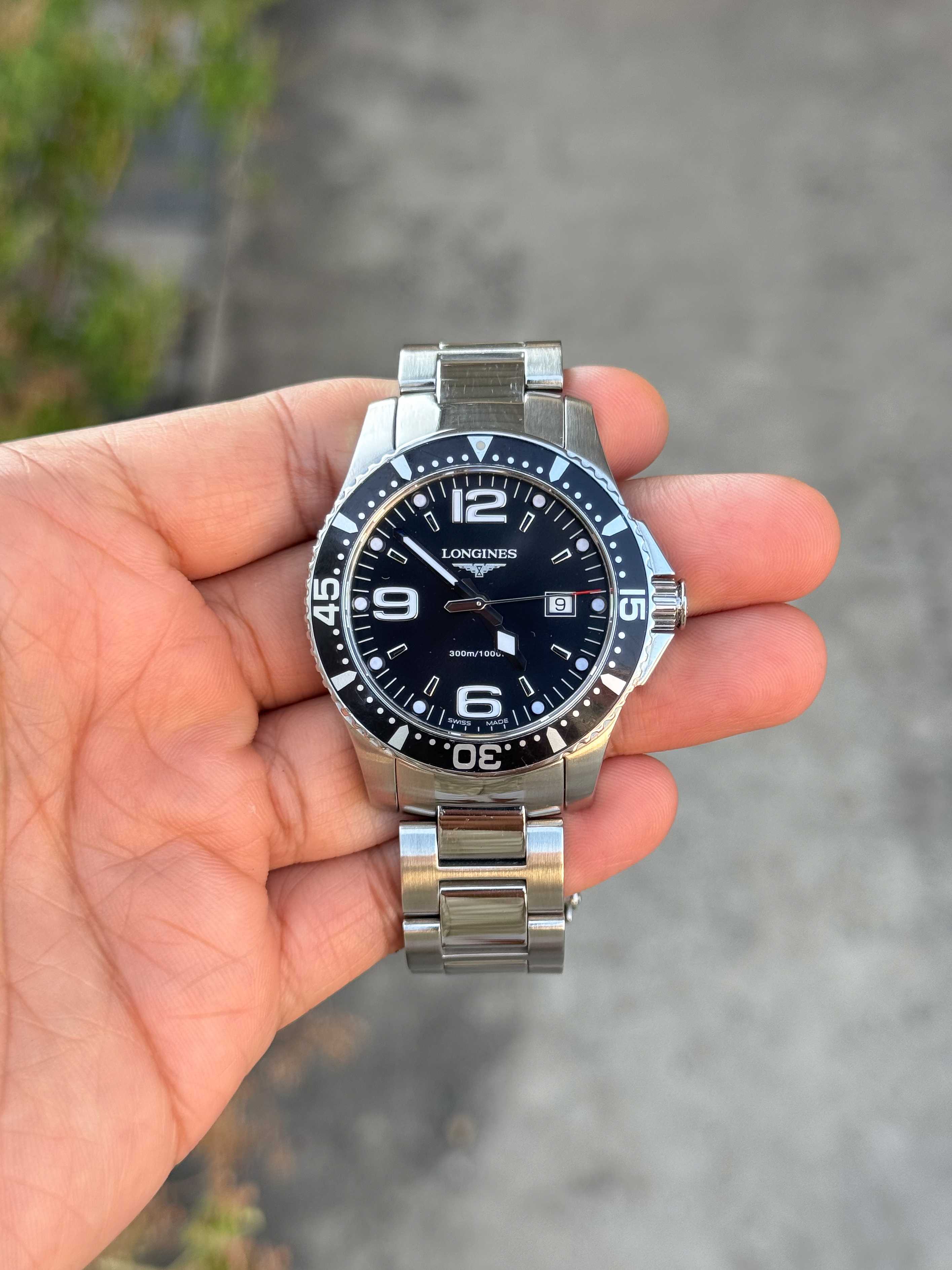 Longines HydroConquest King Size Quartz หน้าดำ