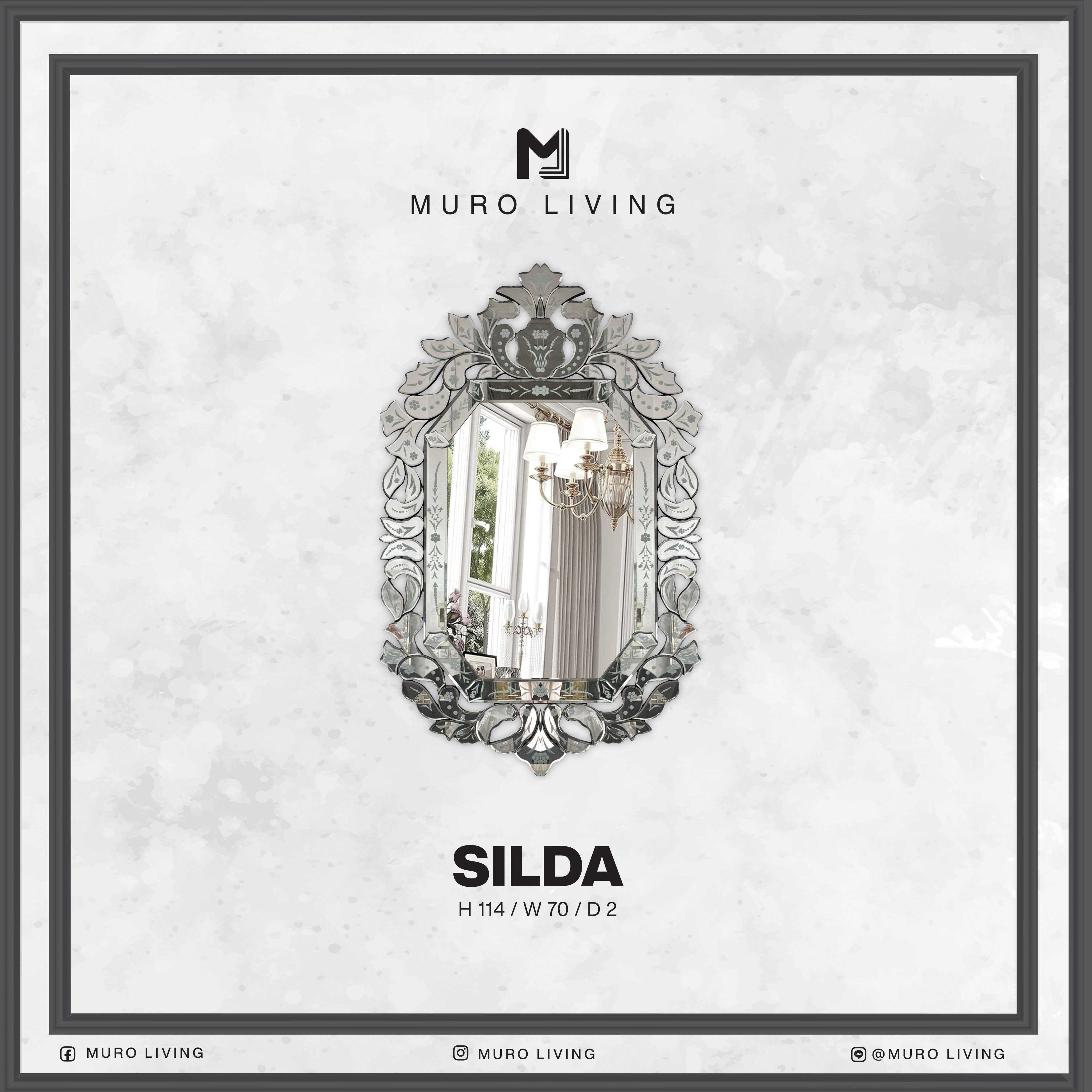 กระจกตกแต่งผนังดีไซน์ Muro Living รุ่น SILDA