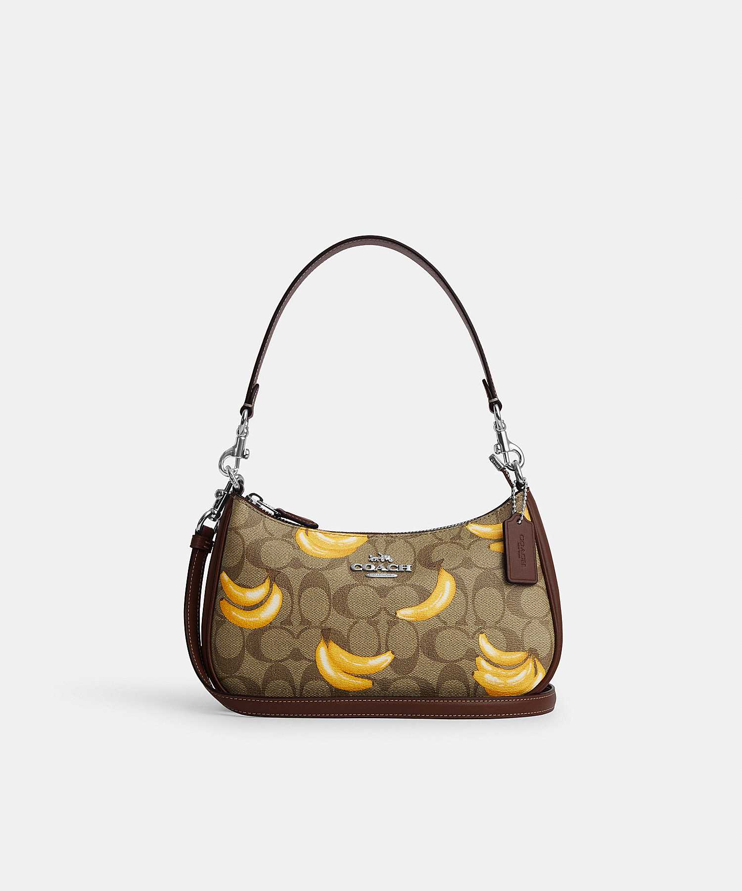 COACH TERI SHOULDER BAG IN SIGNATURE CANVAS WITH BANANA PRINT CR289 SVNM9