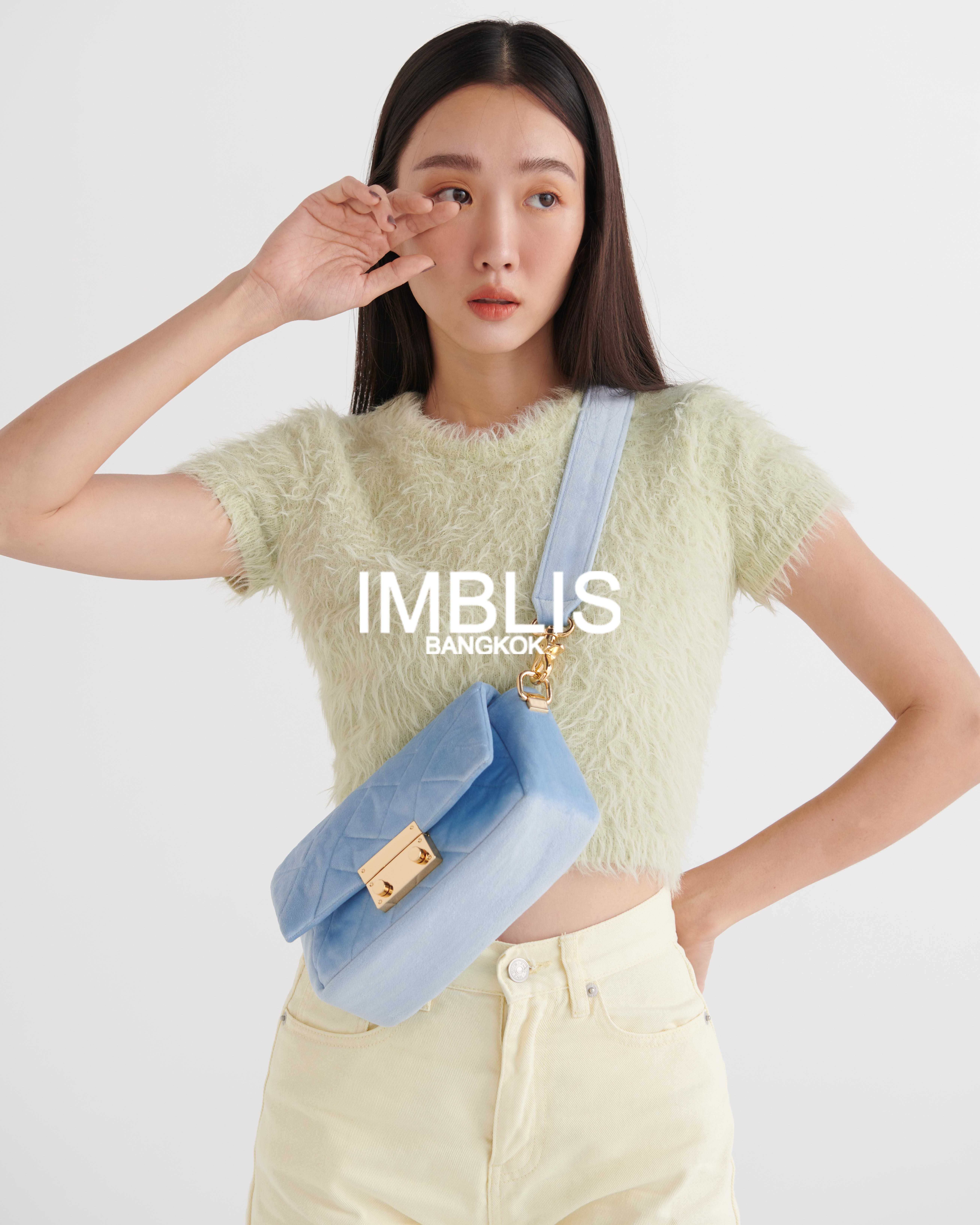IMBLIS SMALL QUILTED VELVET BAG