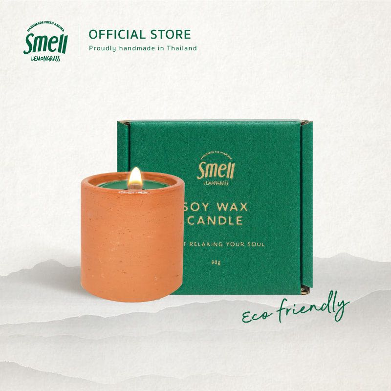 Soy Wax Candle 90G เทียนหอมไขถั่วเหลืองในถ้วยดินเผา ขนาด 90 กรัม