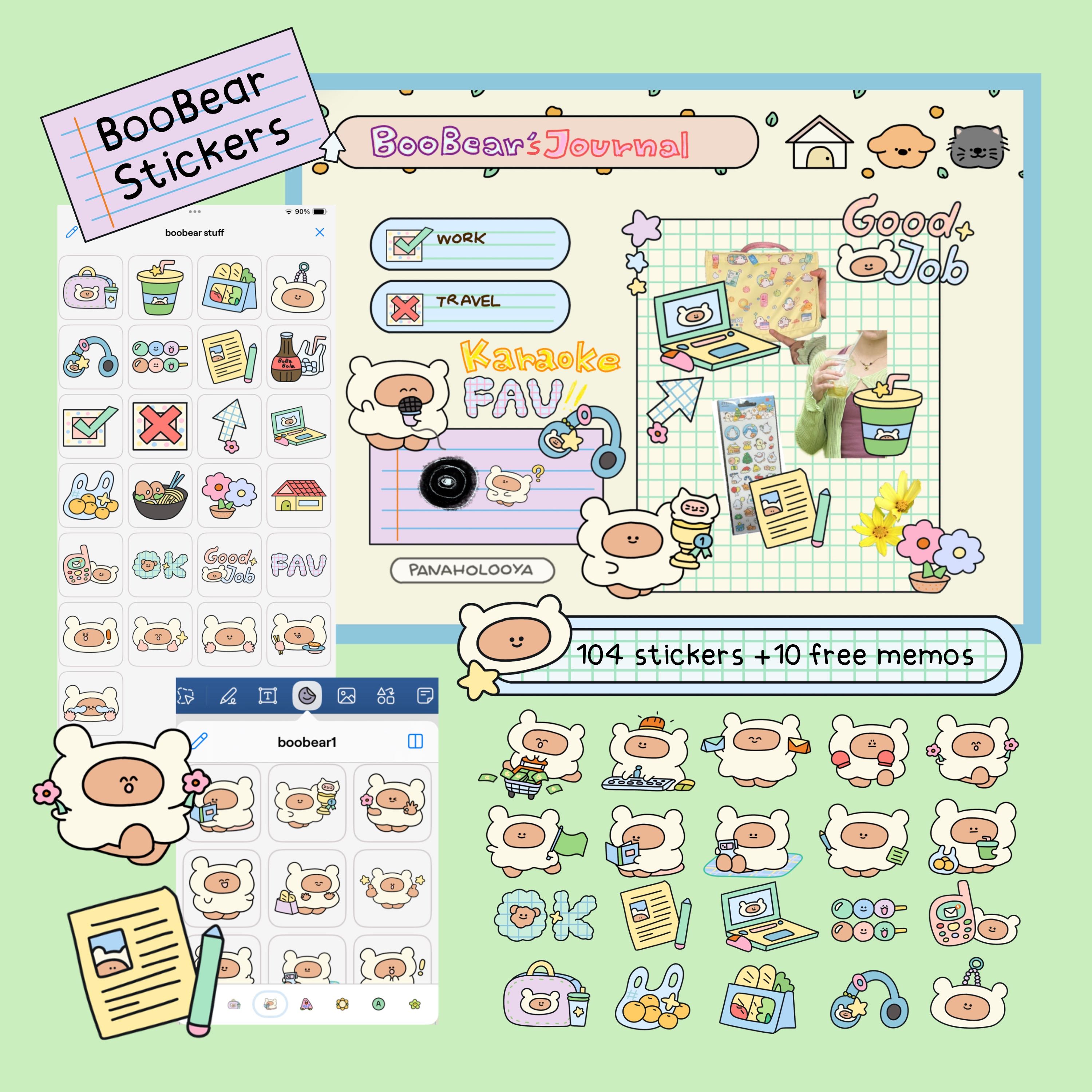 Boobear Digital Stickers