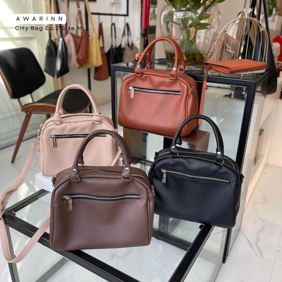 City bag #Ep2 /Size : M /กระเป๋าสะพาย พร้อมส่ง 4 สี