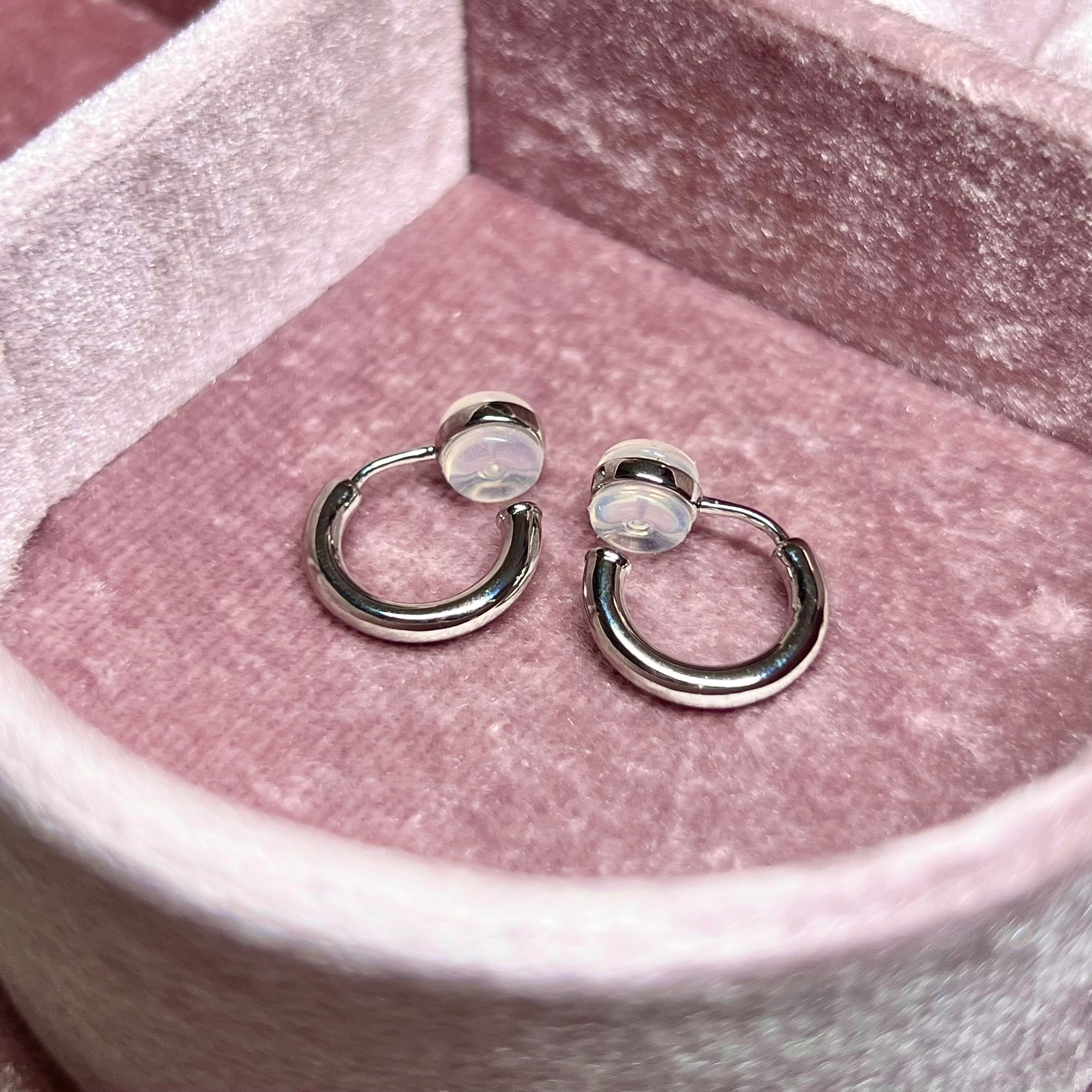 MQ ห่วงกลมเงิน 1.5cm แป้นขดลวด