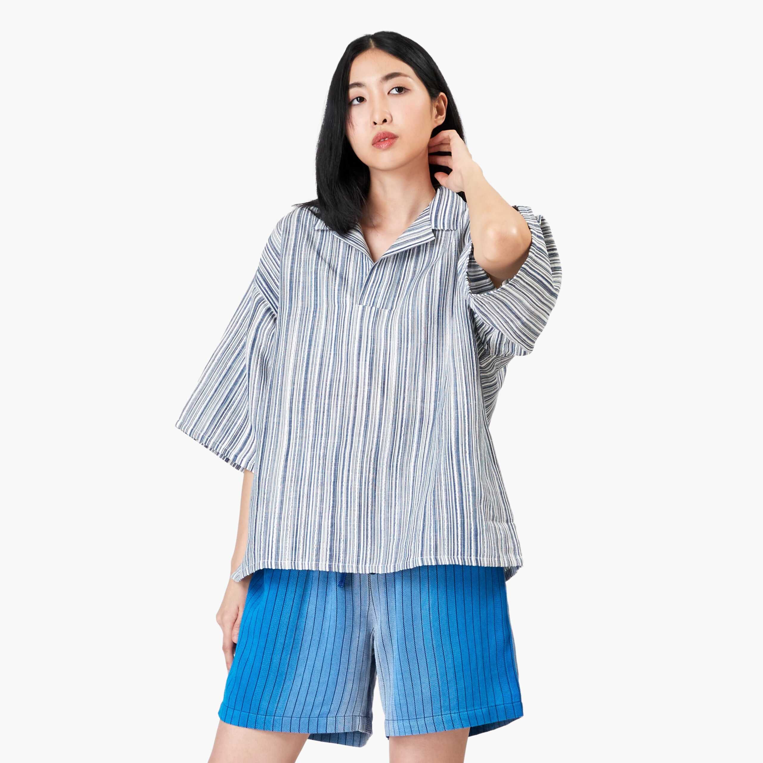 เสื้อเชิ้ต DoiTung Everyday SS24/SH72 Blue & White #F