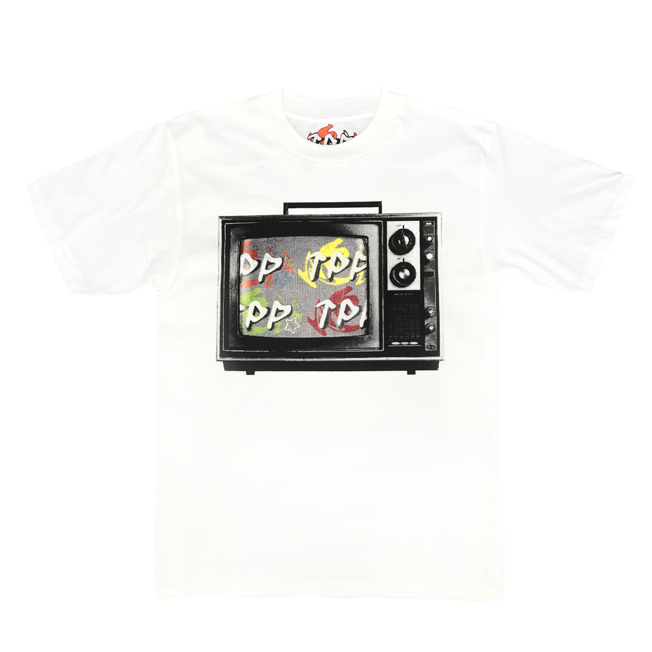 TPP® TELEVISION LOGO WHITE T-SHIRT