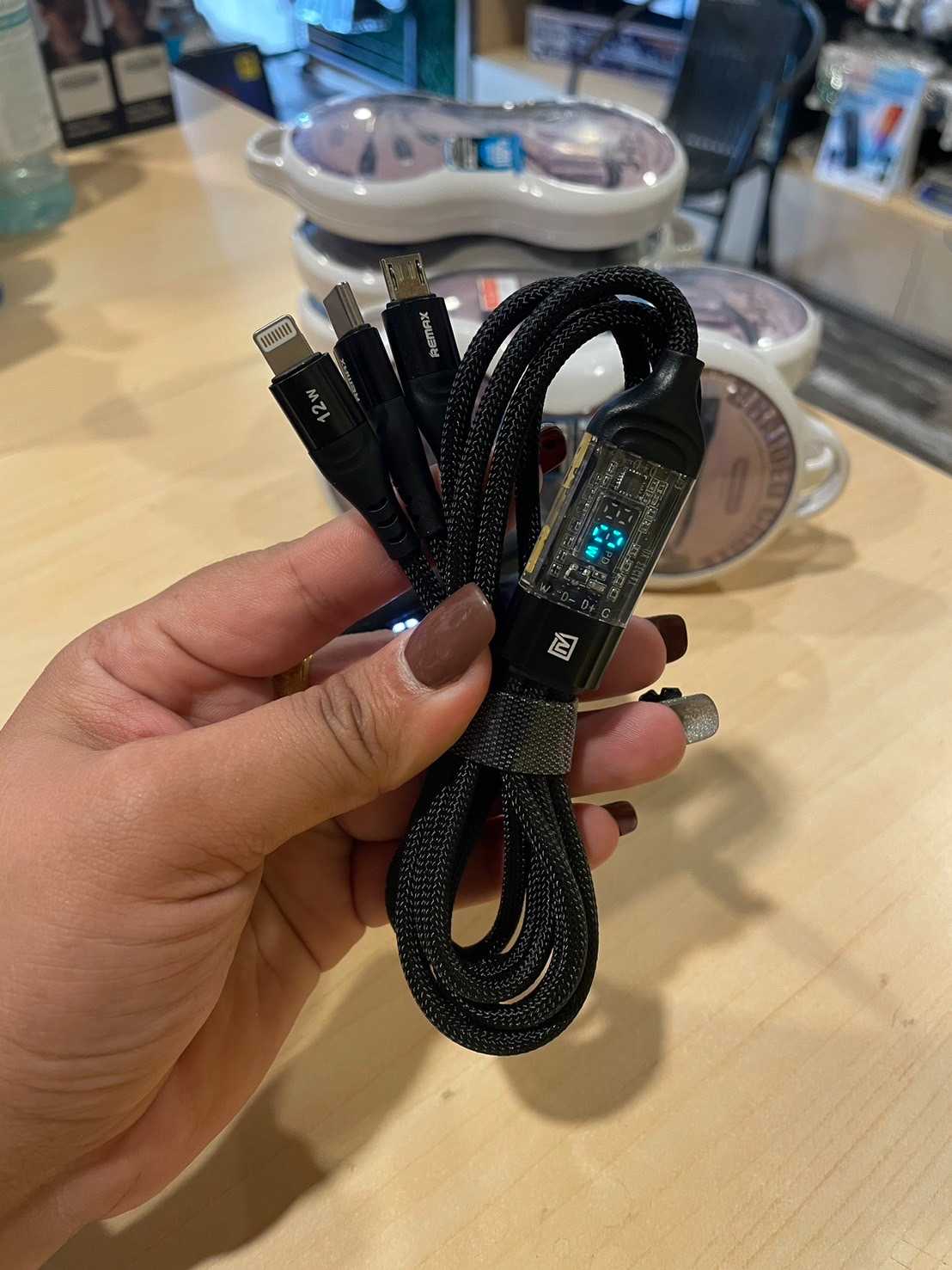 สายชาร์จแบบ 3 in 1 usb to Lightning,Micro usb,Type-C ชาร์จเร็วรวม 100W