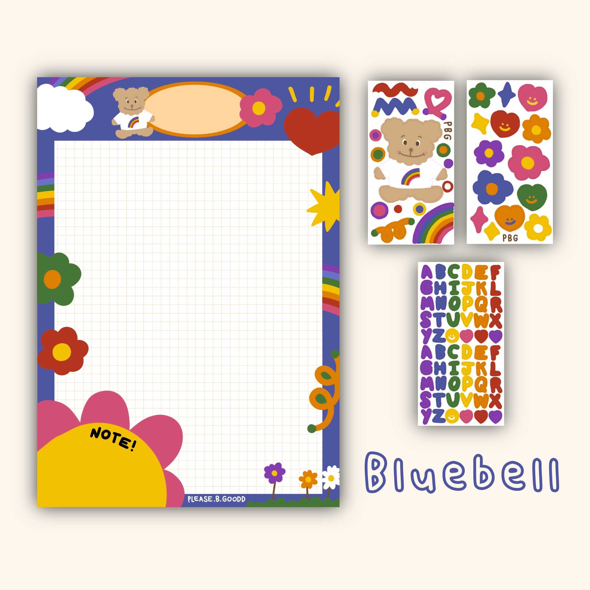 bluebell B5 paper set