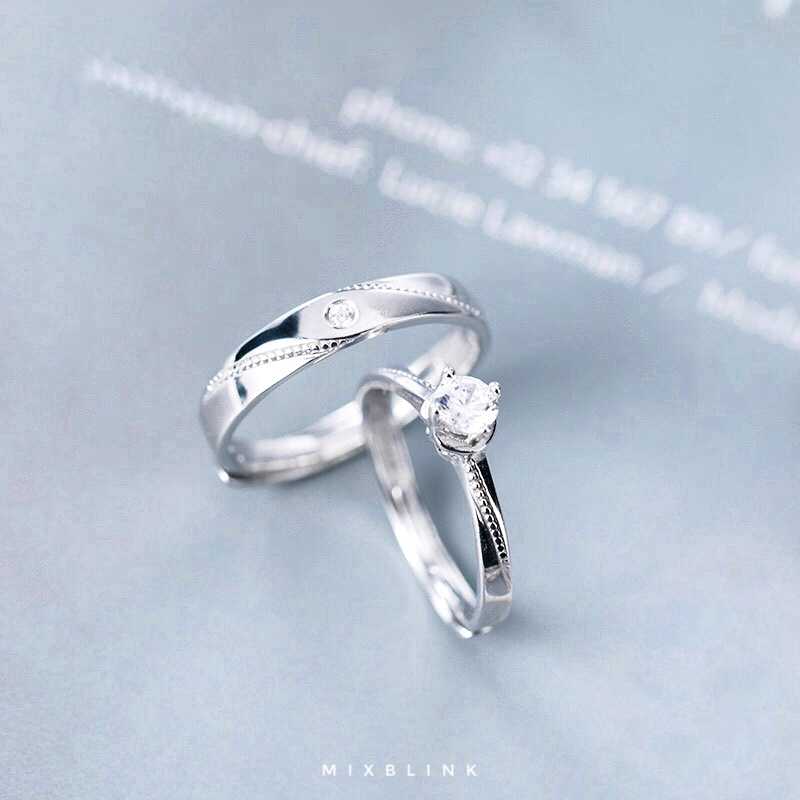 แหวนคู่ Forever - ส่งฟรี EMS ( เงินแท้ 92.5% ) #N6