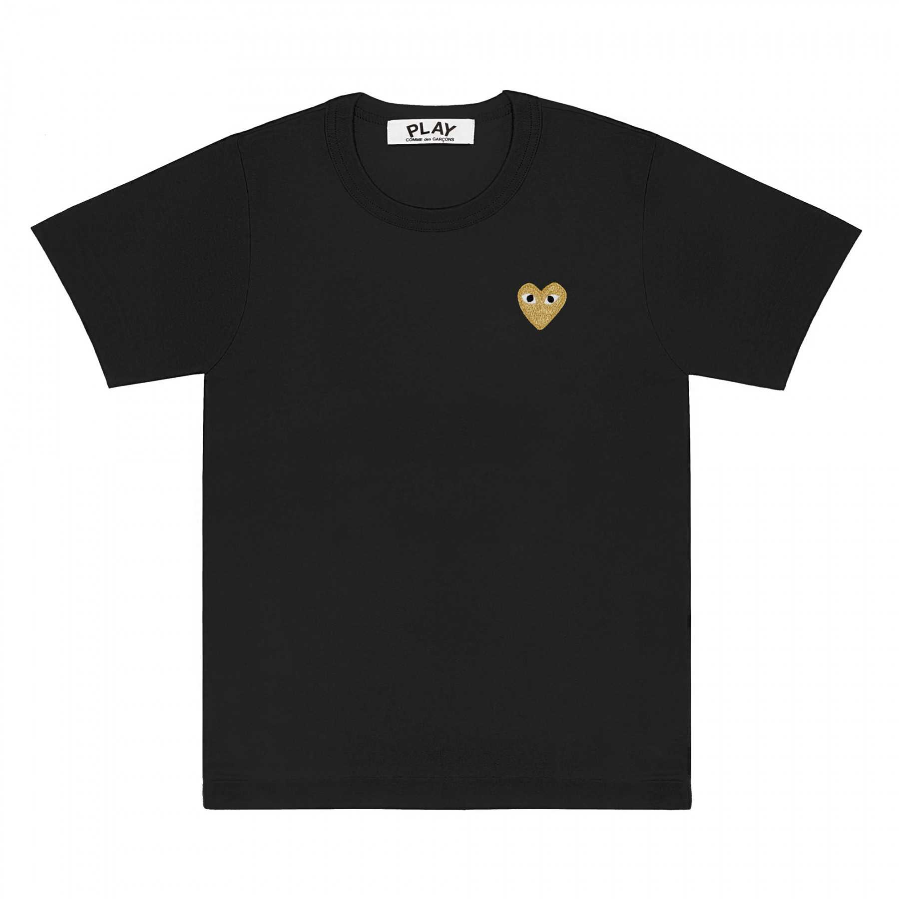 PLAY COMME des GARÇONS : เสื้อยืด Play Comme พื้นหัวใจทอง (ของแท้จากญี่ปุ่น 100%)