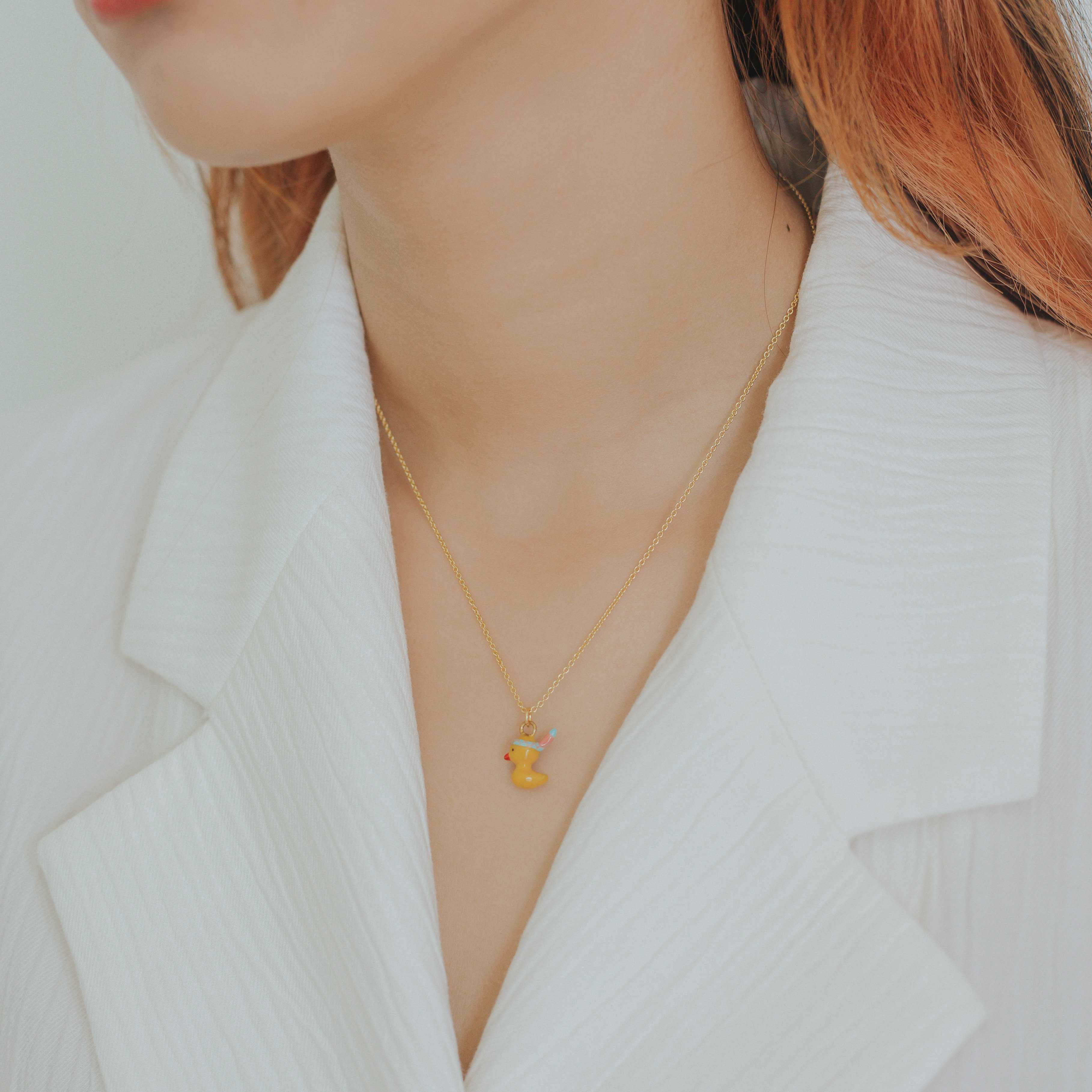 Tales of the tiny word Necklace/สร้อยคอจี้รูปเป็ดน้อย