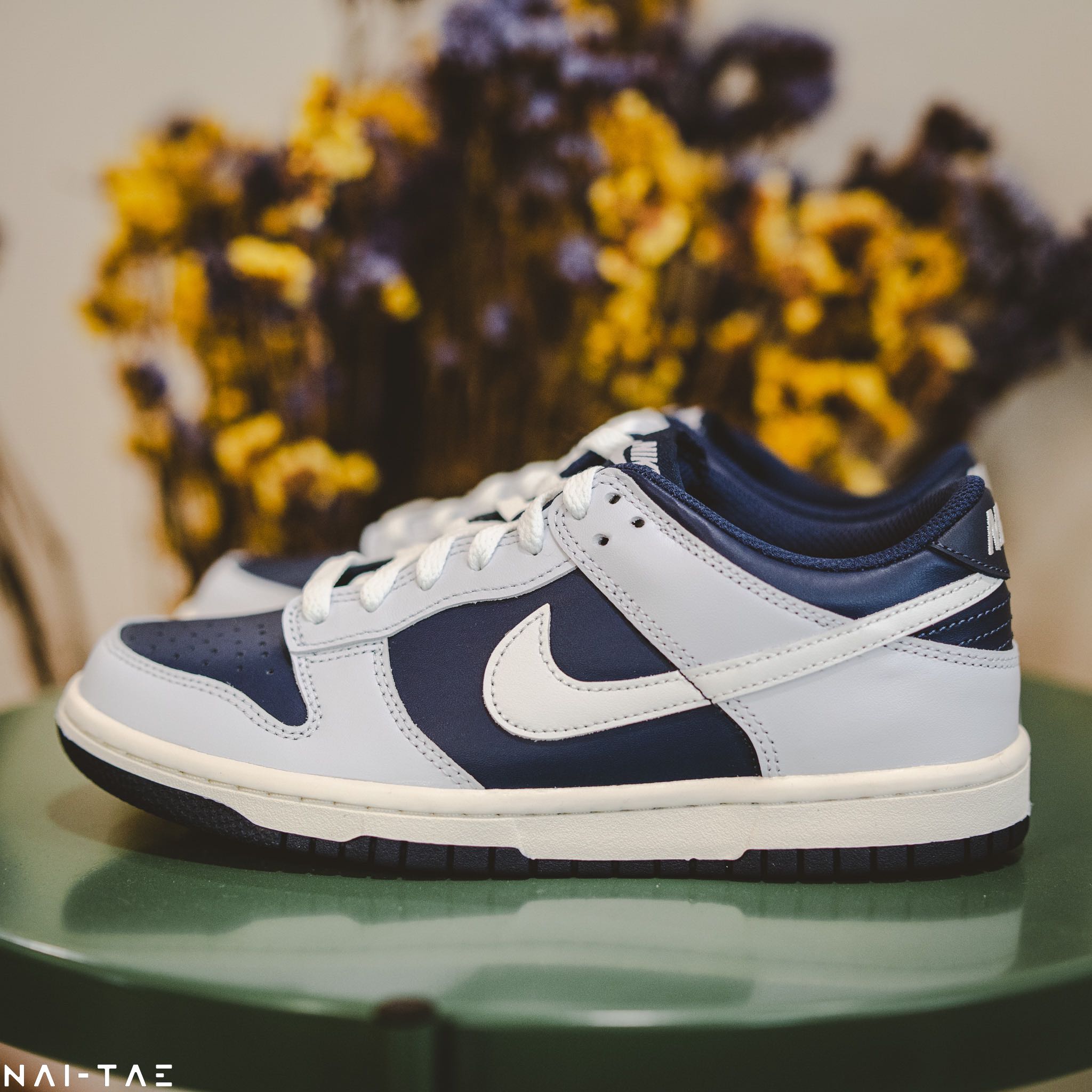 NIKE DUNK LOW GS FOOTBALL GREY MIDNIGHT NAVY