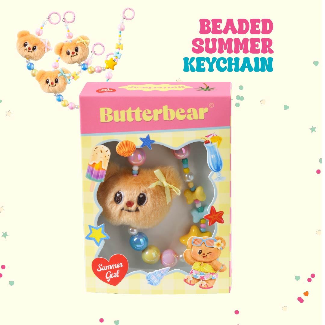 พวงกุญแจลูกปัด summer beaded keychain
