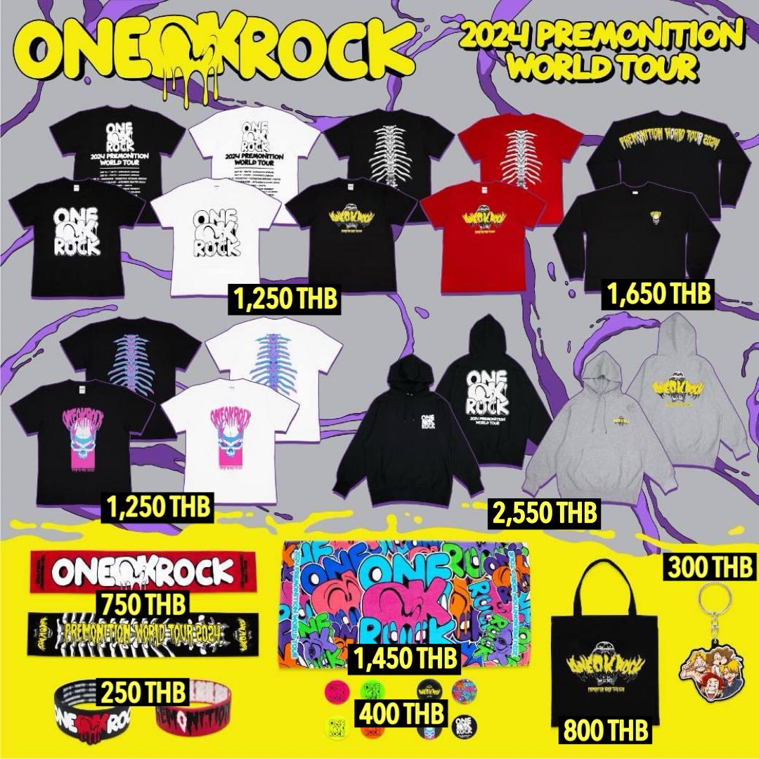 『PRE-ORDER』ONE OK ROCK 「2024 PREMONITION WORLD TOUR」 OFFICIAL GOODS