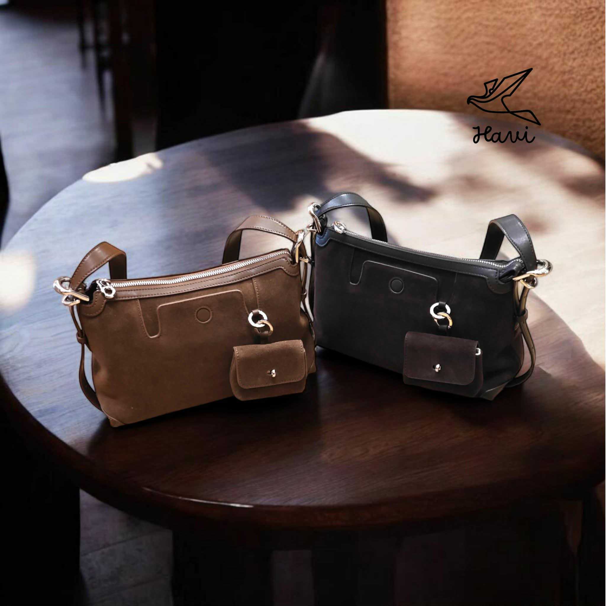 🌟🌟 HAVI 🌟🌟 กระเป๋าหนังวัวแท้ หนังกลับขนนุ่ม งานแฮนด์เมด เกรดพรีเมี่ยม🪡🧵