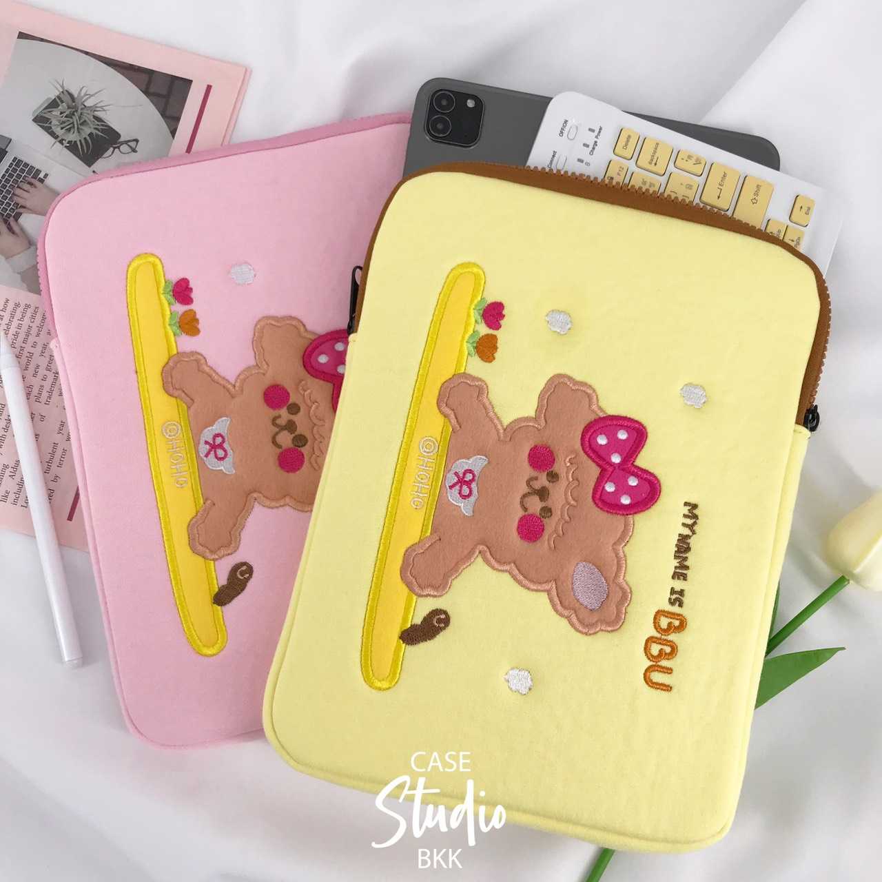 BBU Cute Bear Bag 11 inch 🎒  กระเป๋าหมีBBUไอแพด Ipad Pouch Bag ขนาด 11 นิ้ว . ♥