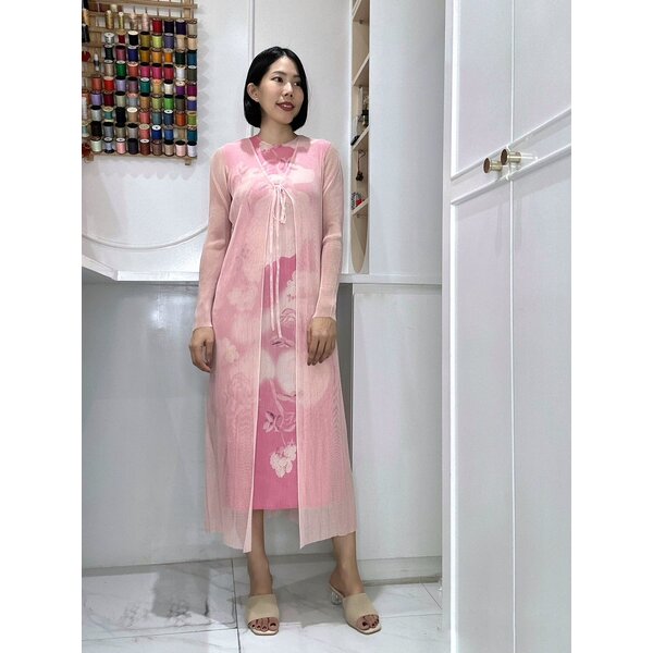 ปรับราคาลง!! 2MUAY รุ่น GJO1260/ GJO1416 เซ็ตพลีทคุณภาพ SLEEVELESS PRINTED DRSS WITH TRANSPARENT ...