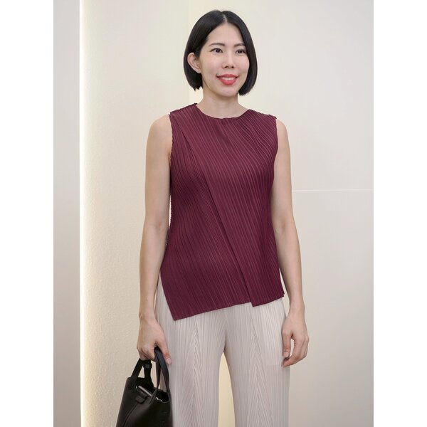 2MUAY รุ่น GM1108 เสื้ออัดพลีท TWO WAY ASYMMETRIC PLEATED TOP 9 สี FREE SIZE