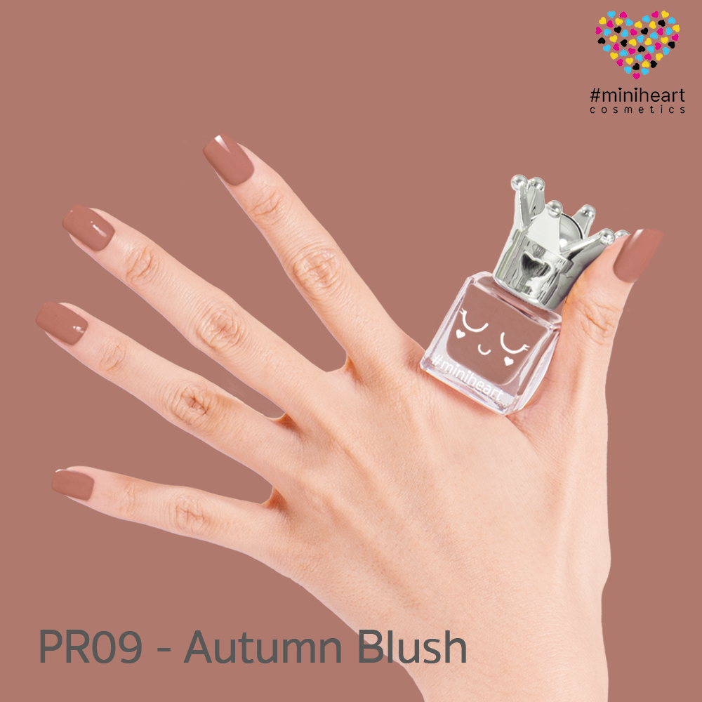สีทาเล็บ Miniheart สูตรพรีเมียม PR09 - Autumn Blush