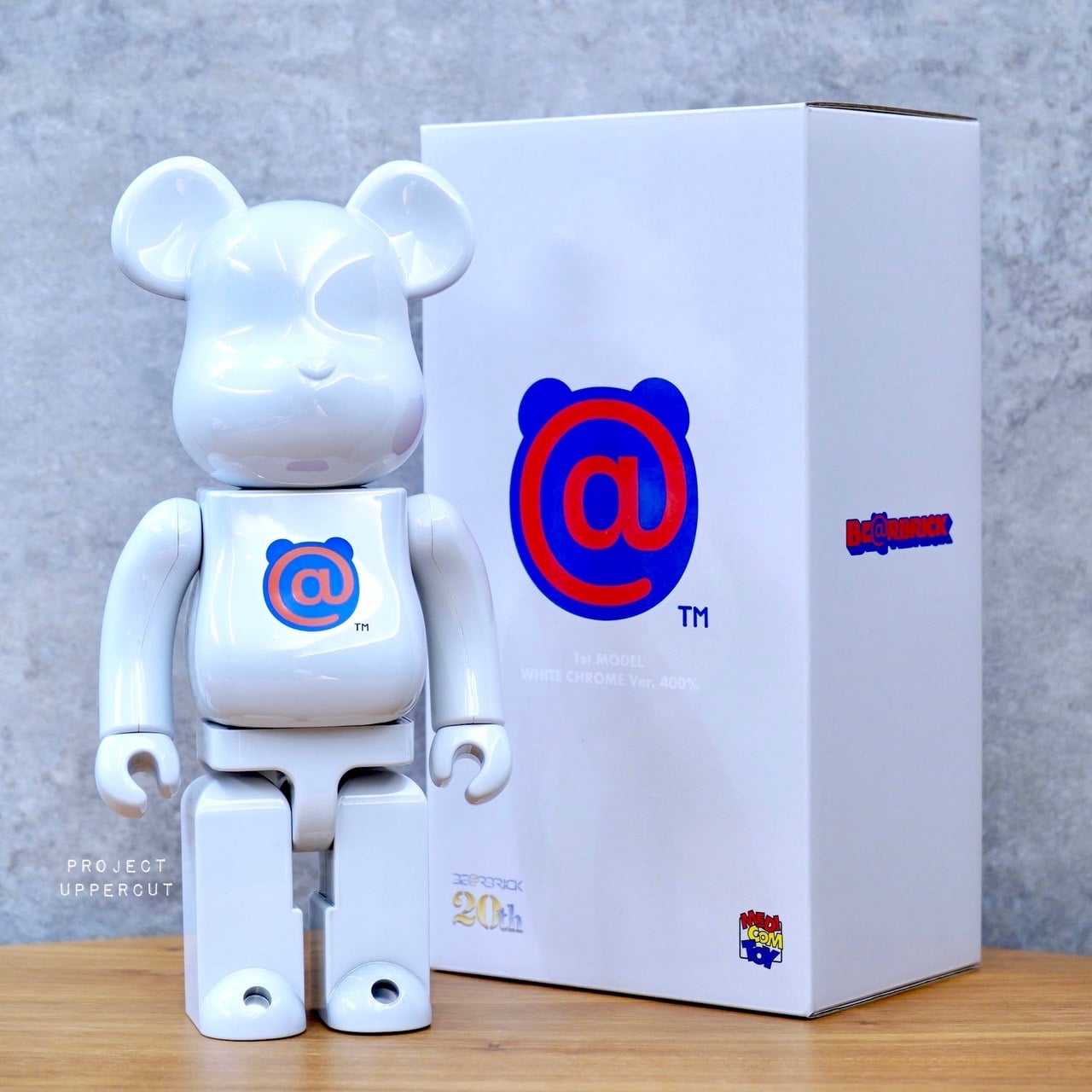 BE@RBRICK 400% 20th Anniv. Model : 1st Model White Chrome Ver. [New]