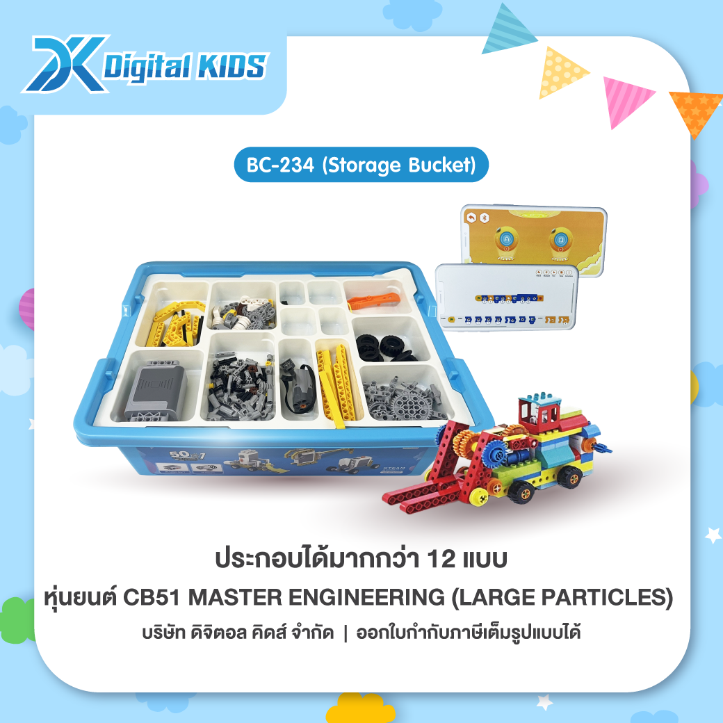 หุ่นยนต์ CB51 Master Engineering (Large particles) (Storage Bucket) (สามารถประกอบได้มากกว่า 12 แบบ)