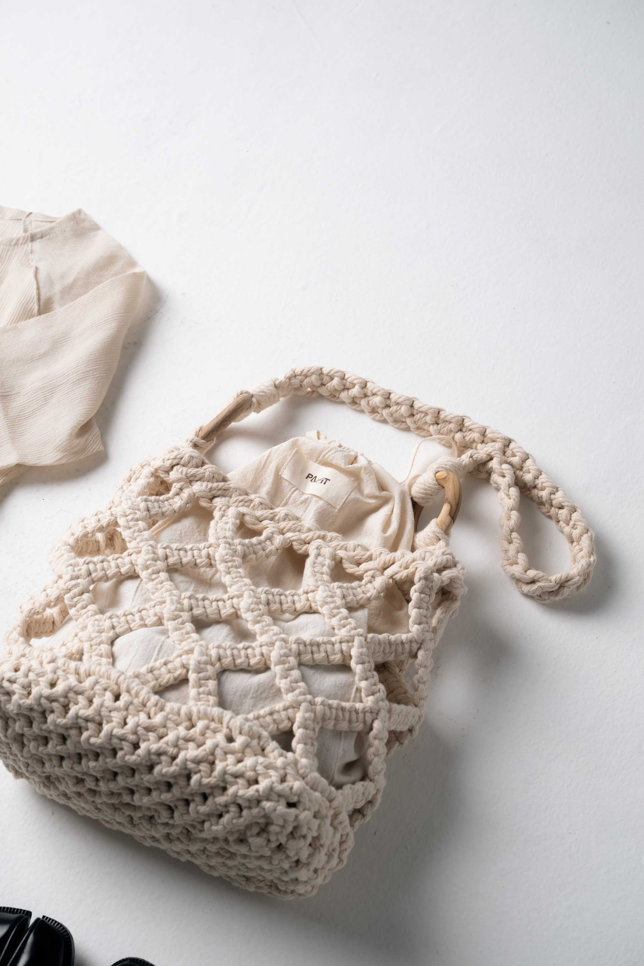 Palit Macrame crossbody bag (White rope)