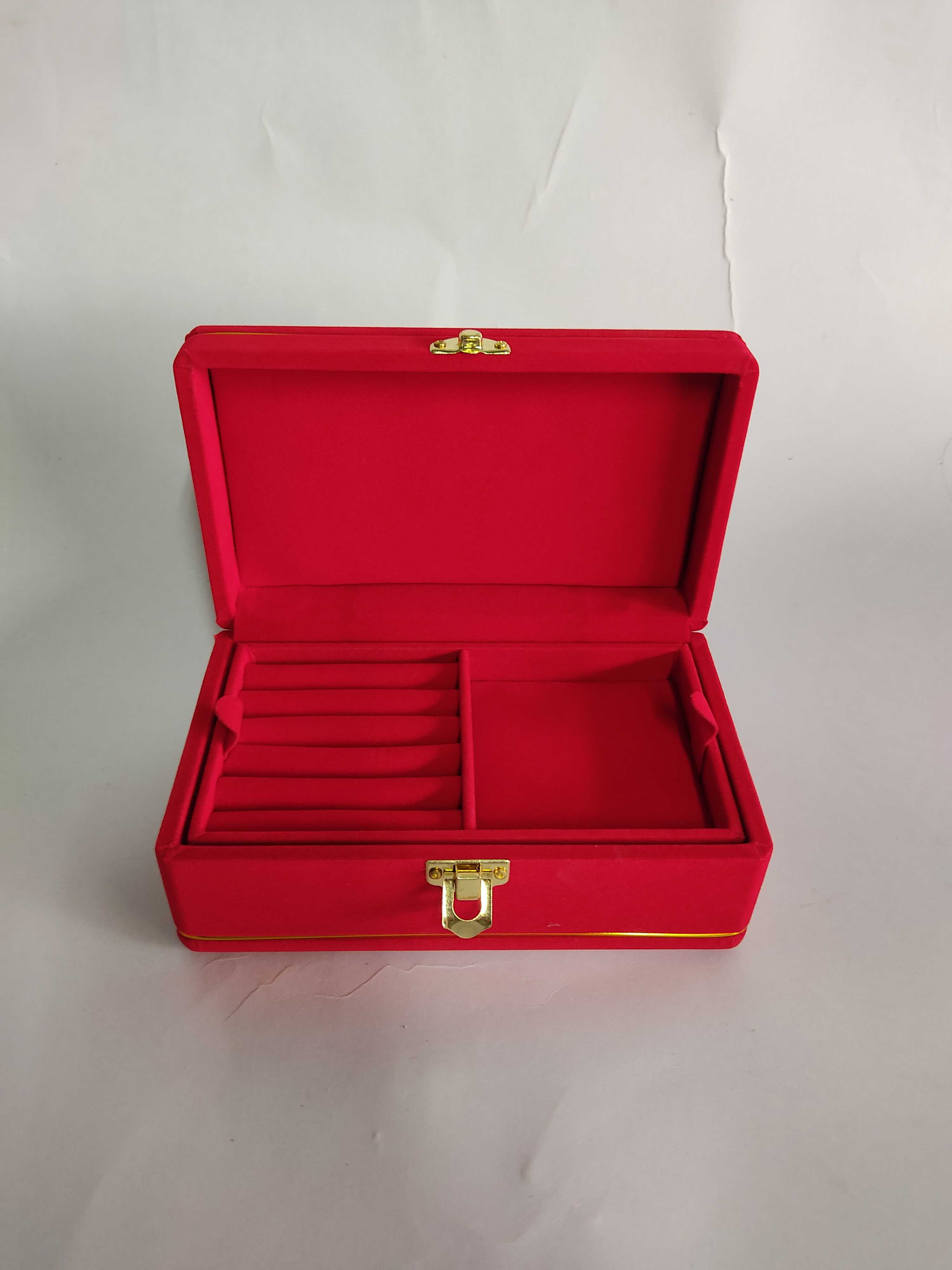 กล่องเก็บเครื่องประดับ2ชั้น  ขนาด 12x18x7cm