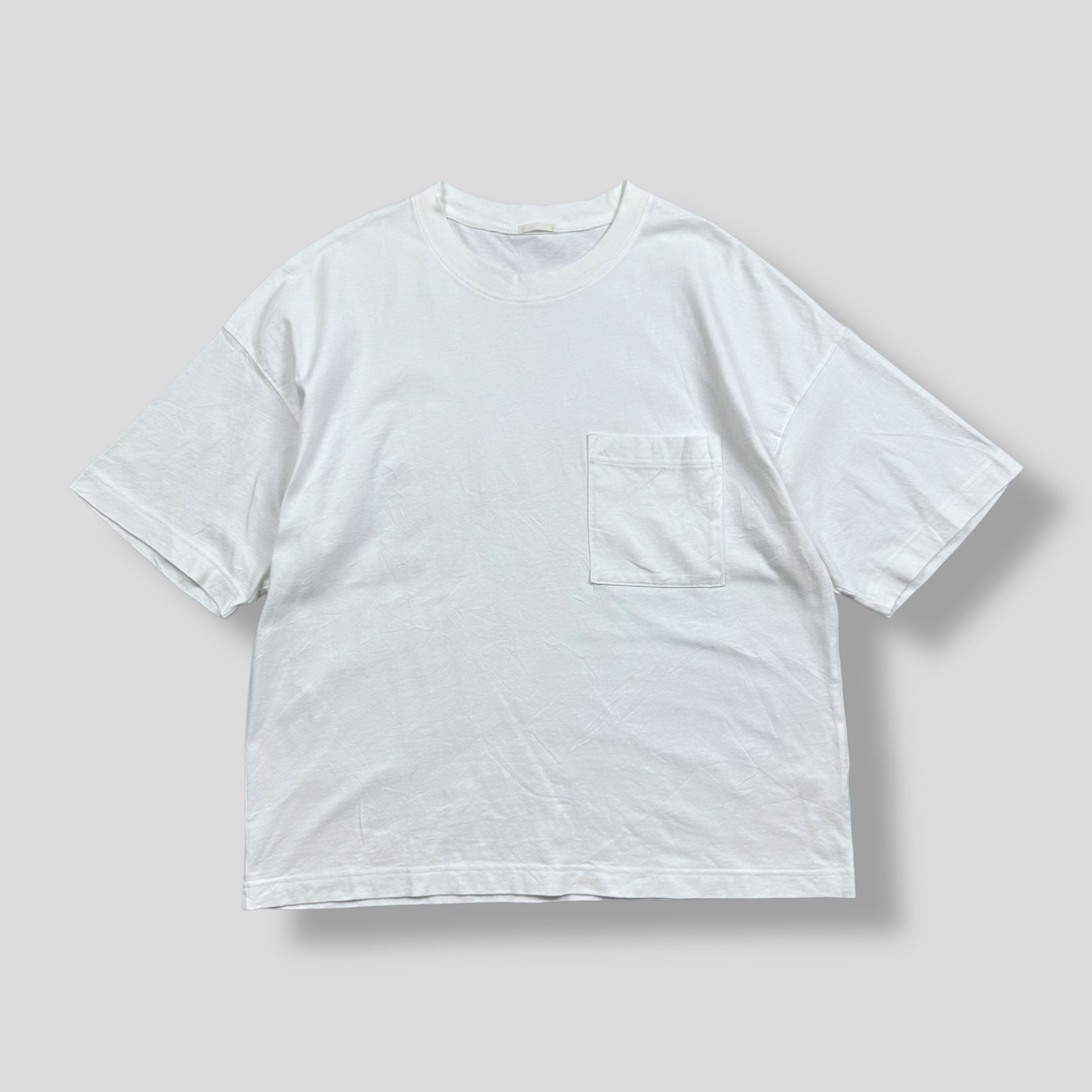 GU OVERSIZED COTTON POCKET T-SHIRT 