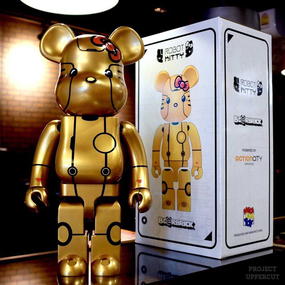BE@RBRICK 1000% ROBOT KITTY - Gold [New]
