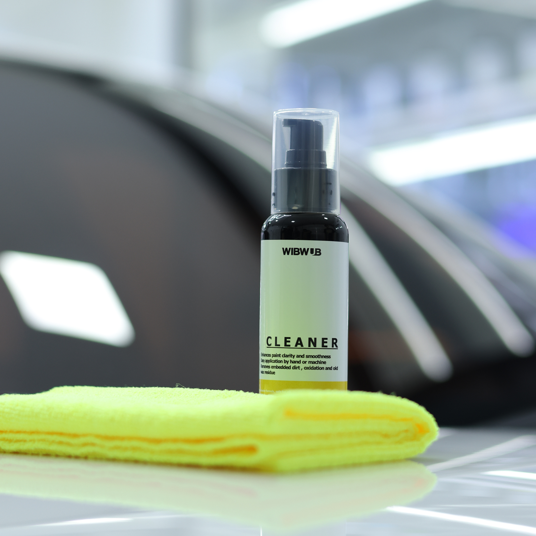 น้ำยาฟื้นฟูสภาพผิวรถโดยเฉพาะ แถม ผ้าไมโครไฟเบอร์ ( WIBWUB CLEANER )