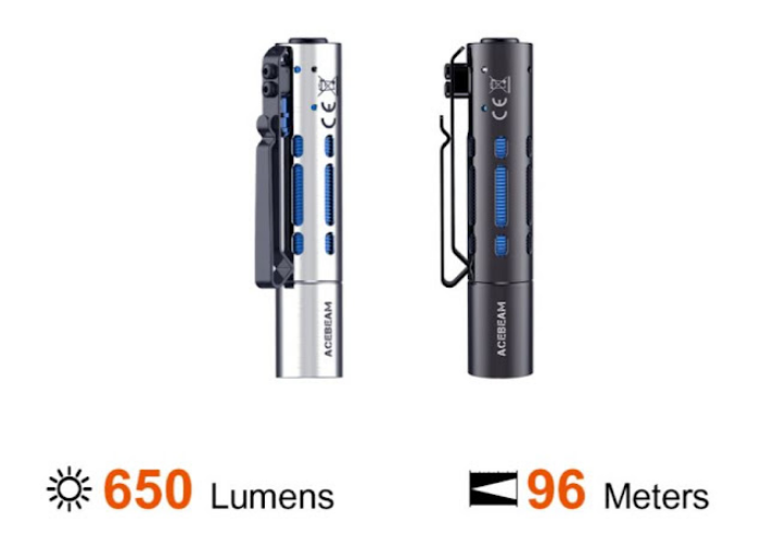 ไฟฉายAcebeam รุ่นRider RX  AA 1 ก้อน  650 lm พร้อมแบต 14500 920 mAh ราคาพิเศษ!