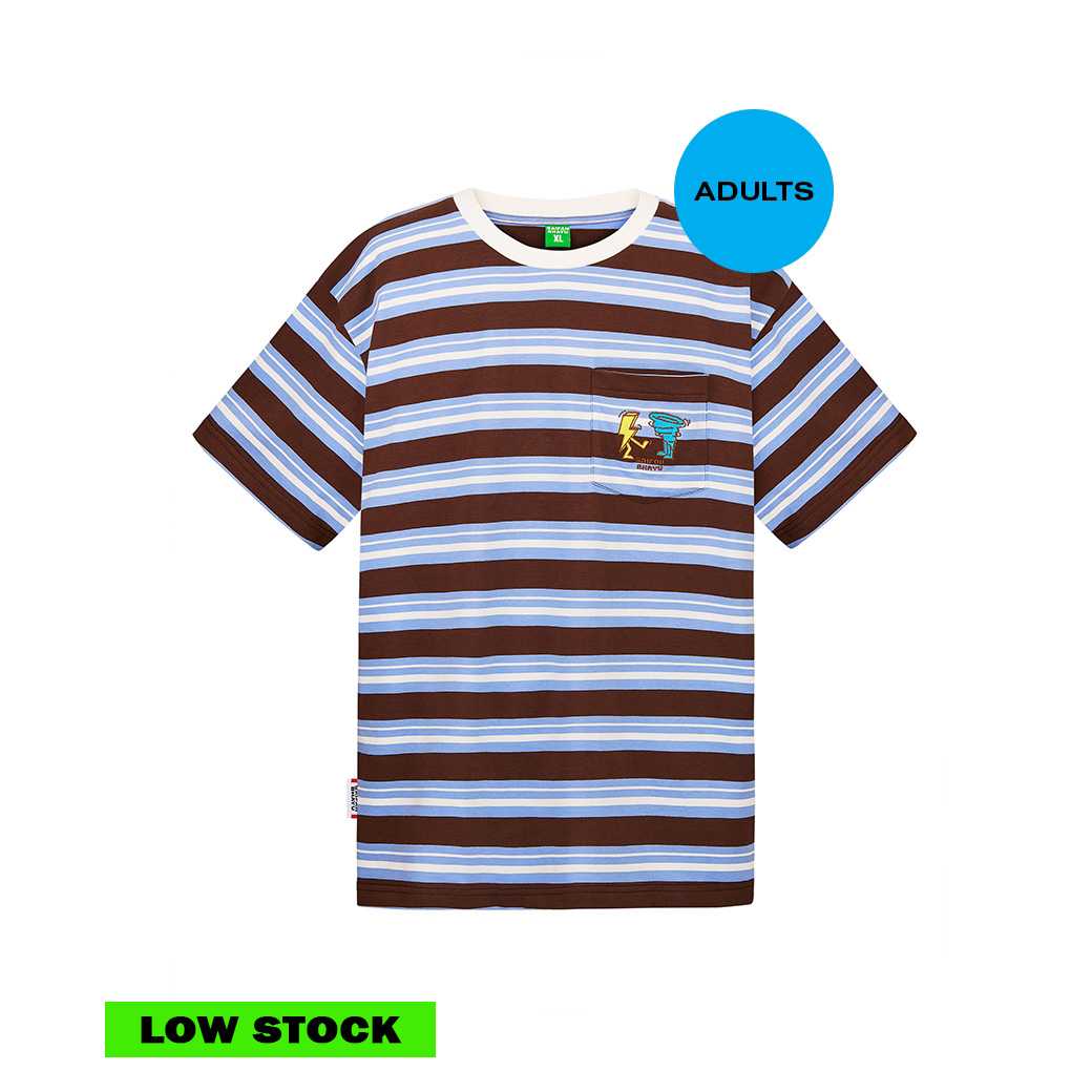 (DROP 5) GROWING BLUE STRIPED T-SHIRT (ADULTS)