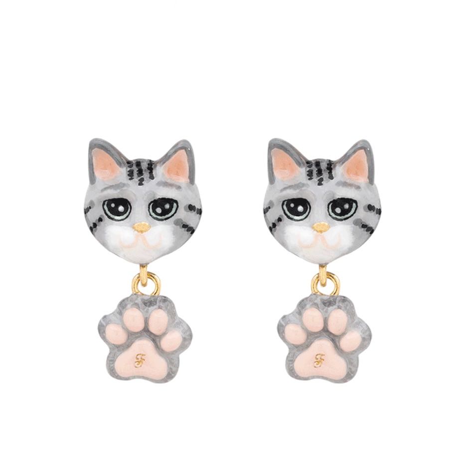 Cool cat : The American Shorthair Cat Earring