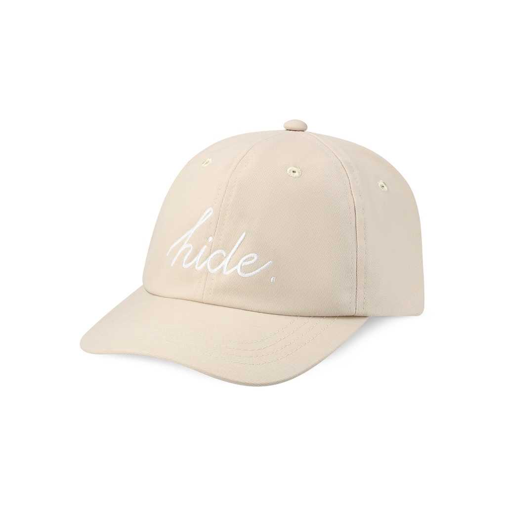 H.054 - Handwriting Logo Cap - BEIGE