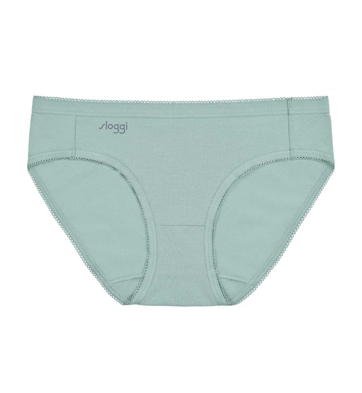 sloggi 10218527 sloggi Comfort care Midi2 R 7329 กางเกงในเนื้อผ้าคอตตอน รูปแบบมิดี สีเขียว