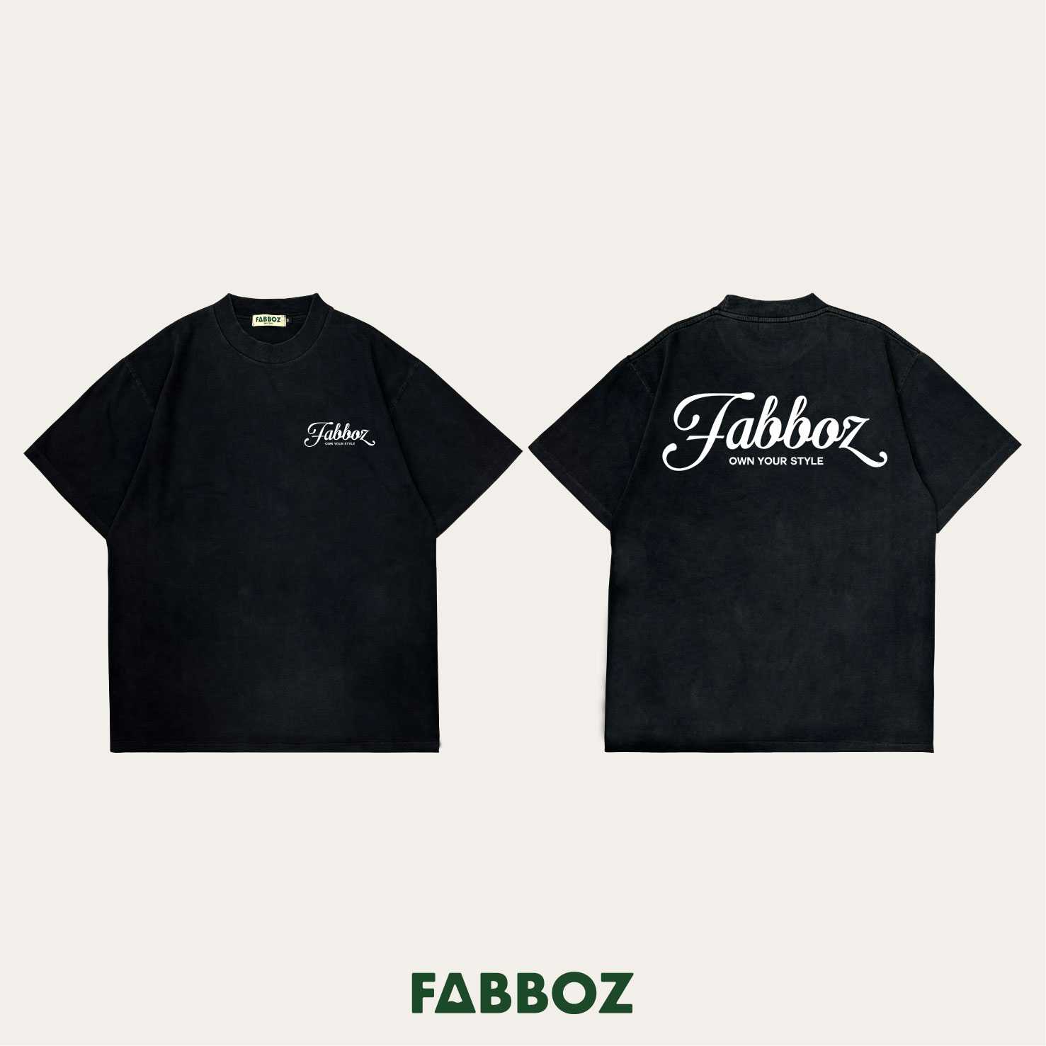 FABBOZ เสื้อโอเวอร์ไซส์คอตตอนฟอก