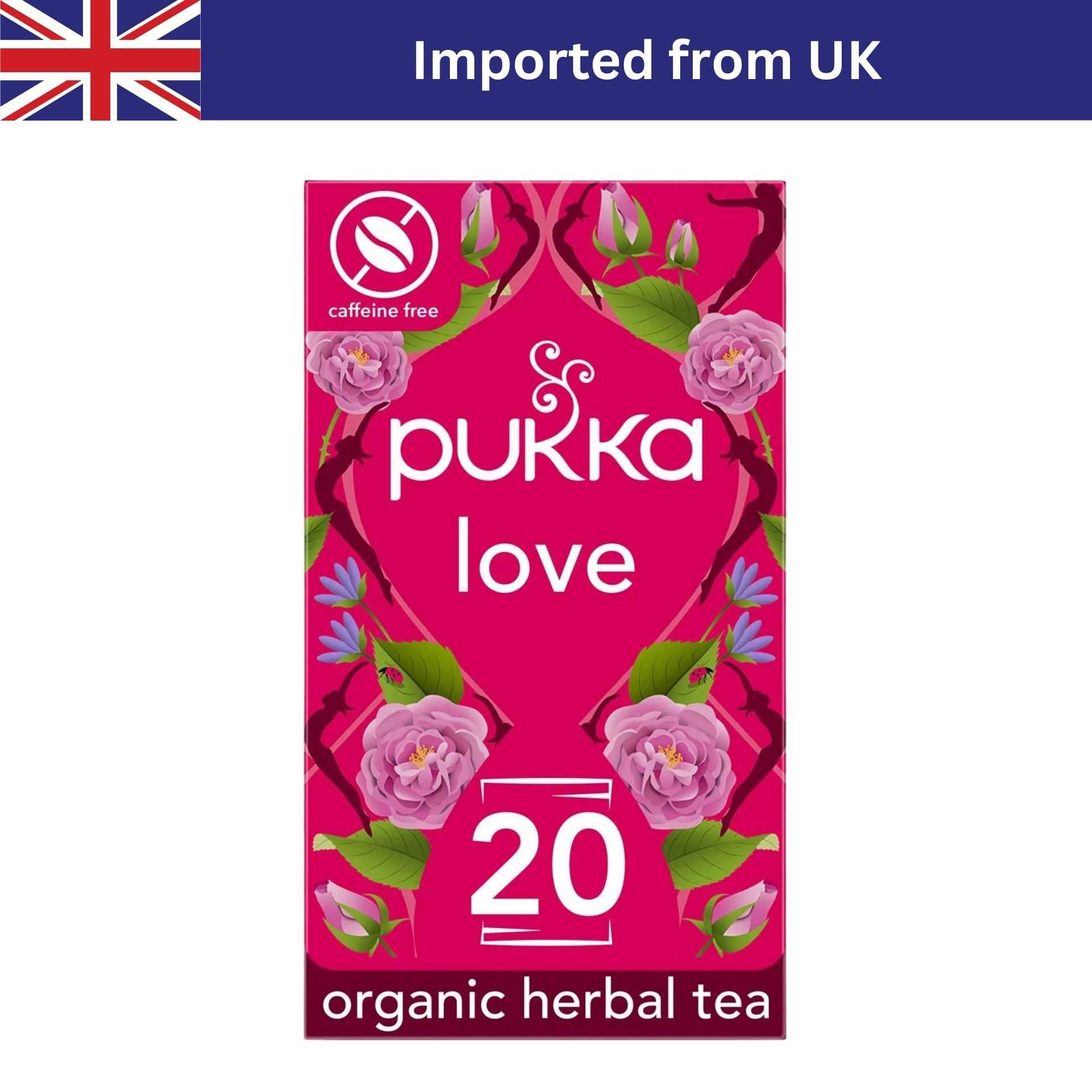 Pukka Organic Love Tea with Rose, Chamomile & Lavender (20 Bags / 24g) ชาอังกฤษ ชาซอง ชาออร์แกนิก