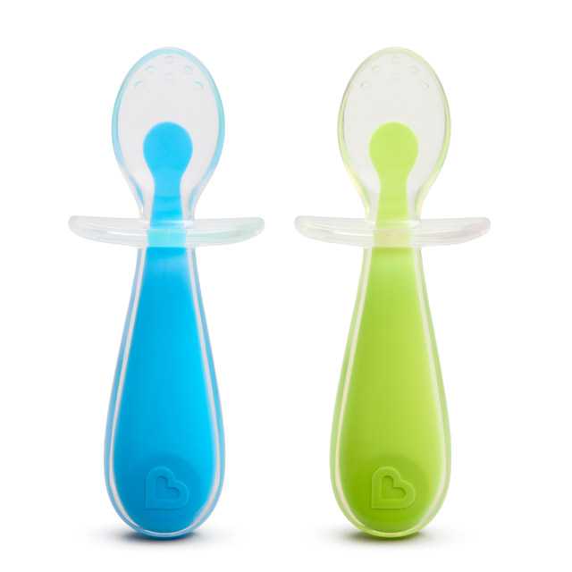 #ช้อน Munchkin : MNK27147 Gentle Scoop Silicone Training Spoons - 2pk