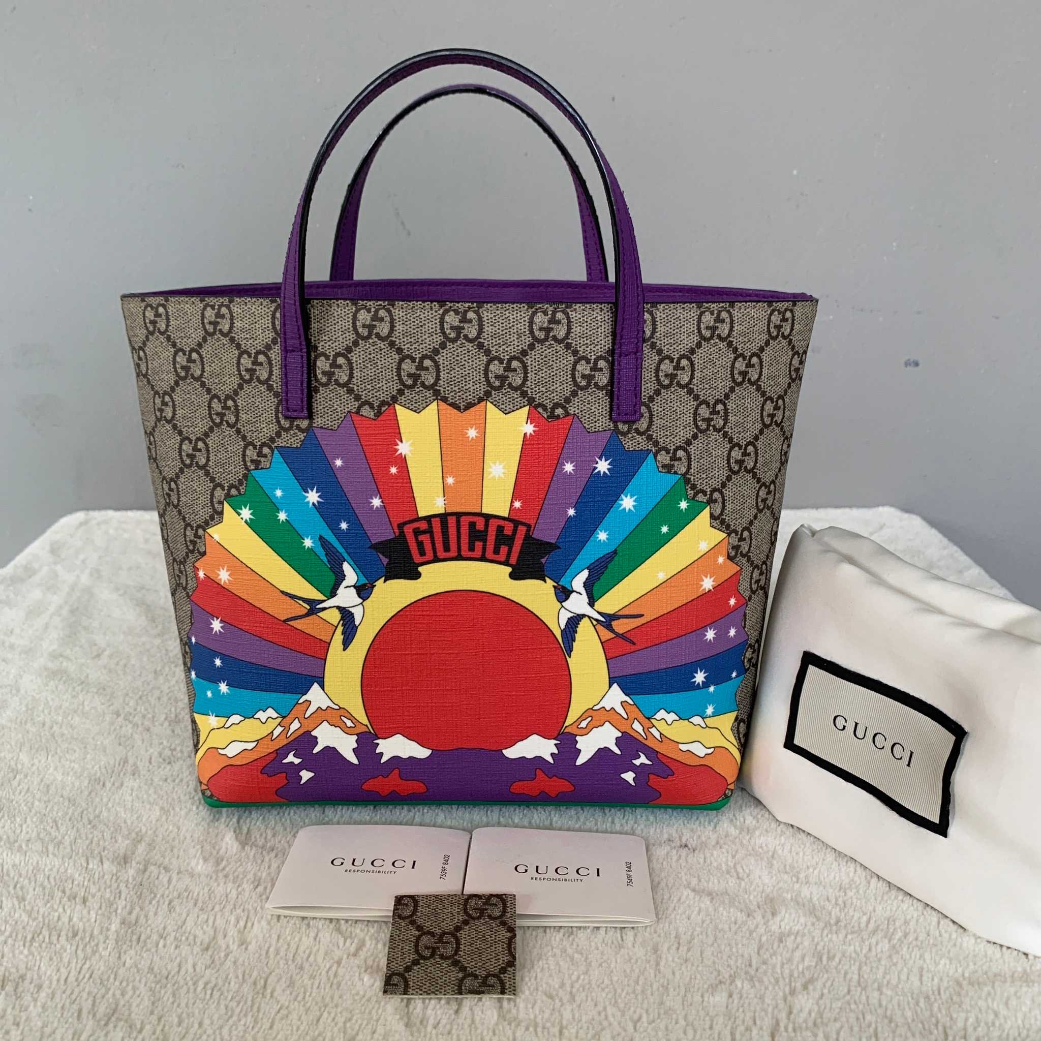 Gucci bird tote hot sale