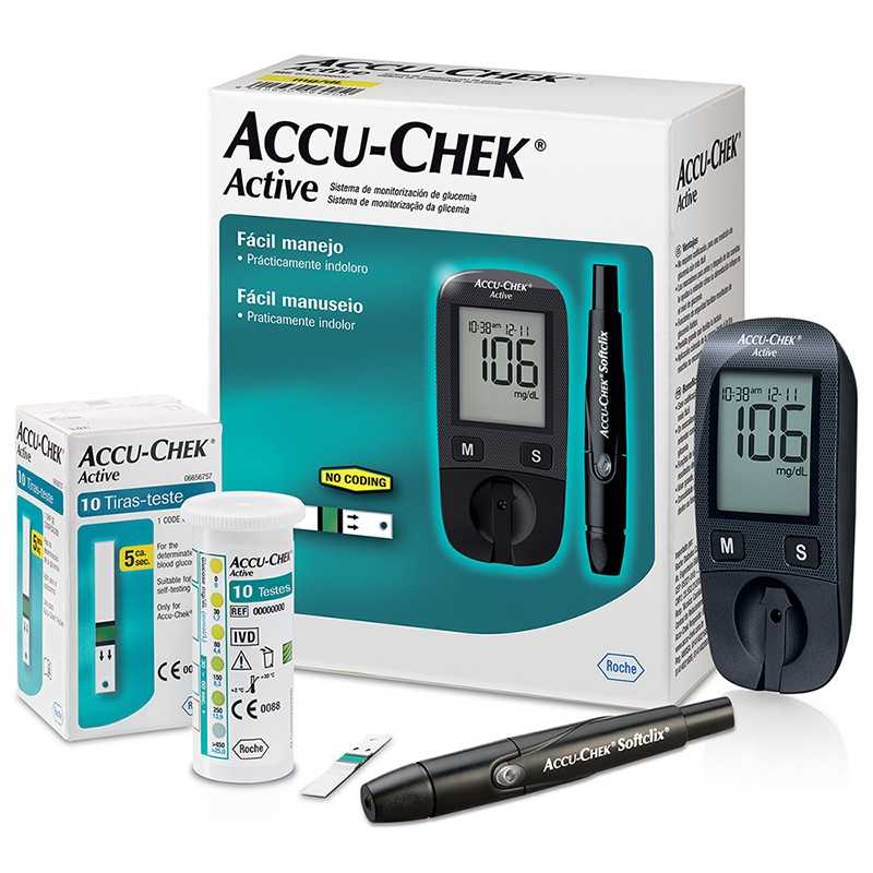 รับประกันศูนย์ไทย 1 ปี ACCU-CHEK Active เครื่องตรวจน้ำตาล (กล่องเขียว) แอคคิว เช็ค แอคทิฟ