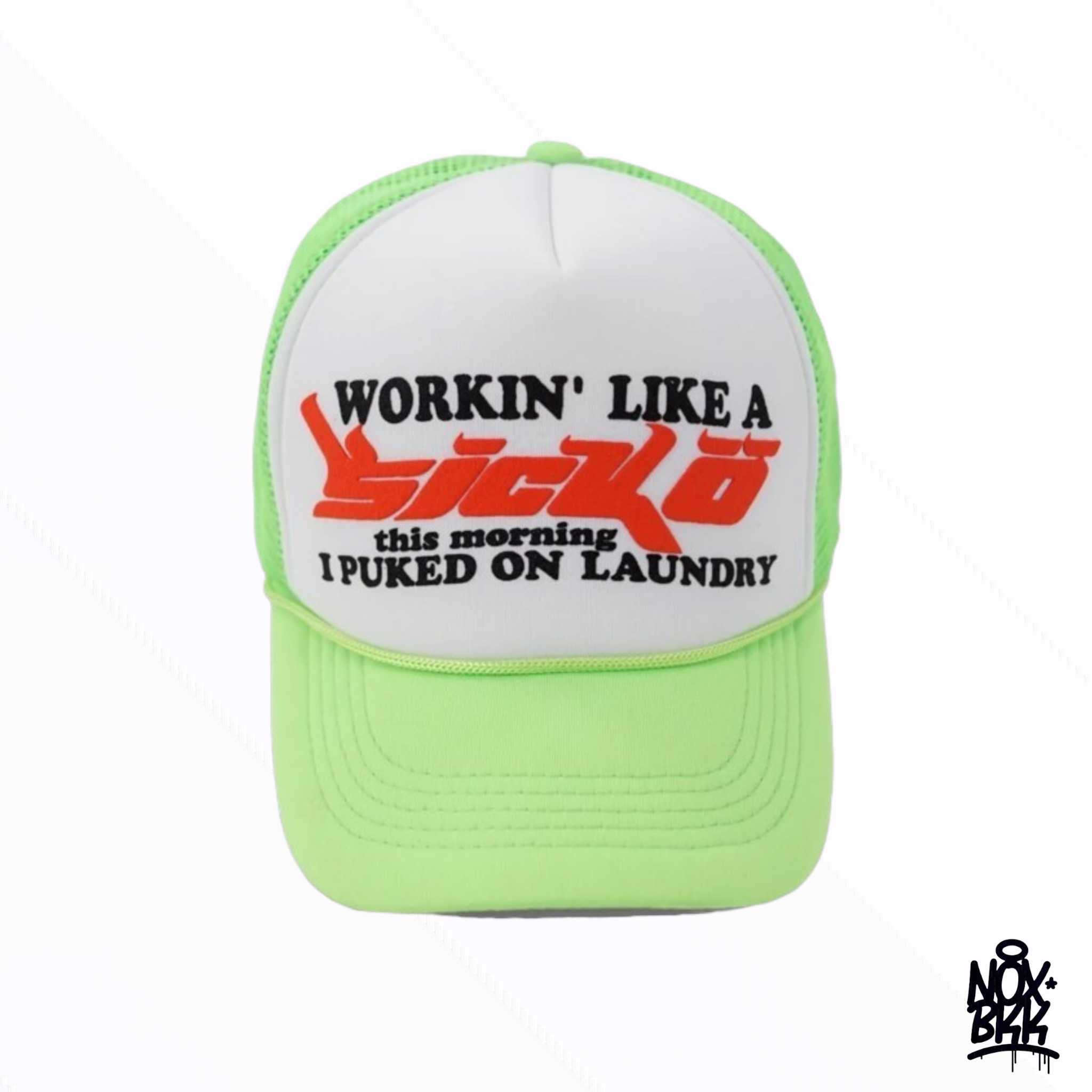 Sicko Laundry Trucker cap - Neon green