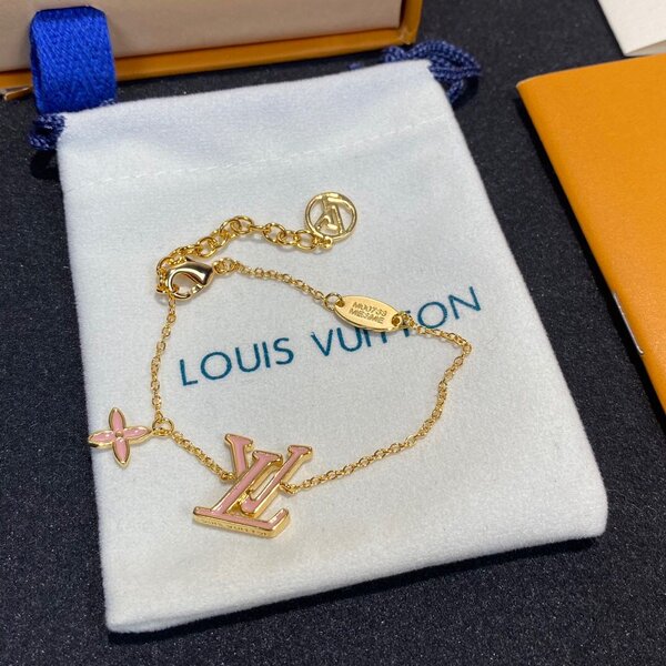 สร้อยข้อมือ LV ชมพู