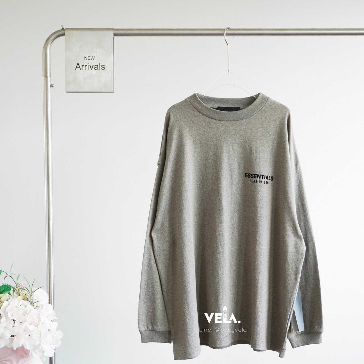 Essentials Jersey Long Sleeve T-Shirt (Heather Gray)