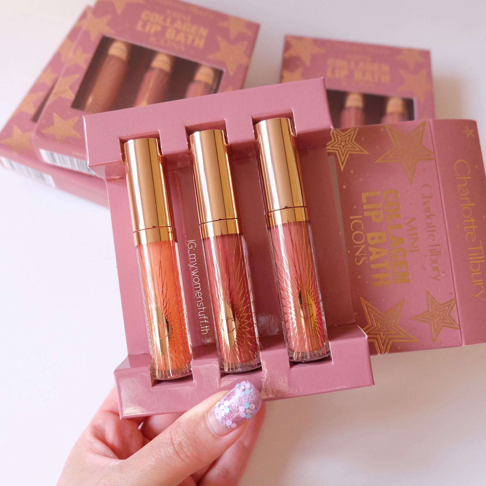 Charlotte Tilbury Mini Collagen Lip Bath  Icons SET 3 x2.6 ml  ปีผลิต 2021 EXCLUSIVE
