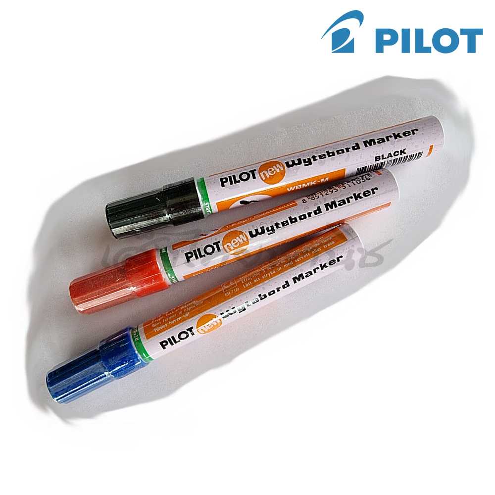 ปากกา ไวท์บอร์ด ตรา Pilot (แพ็ค 12 ด้าม) (น้ำเงิน/ดำ/แดง)