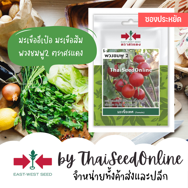 ศรแดง VP3 ซฟ เมล็ดพันธุ์ มะเขืออีเป๋อ พวงชมพู2 150เมล็ด ตราศรแดง ซอง 10บาท Small Tomato