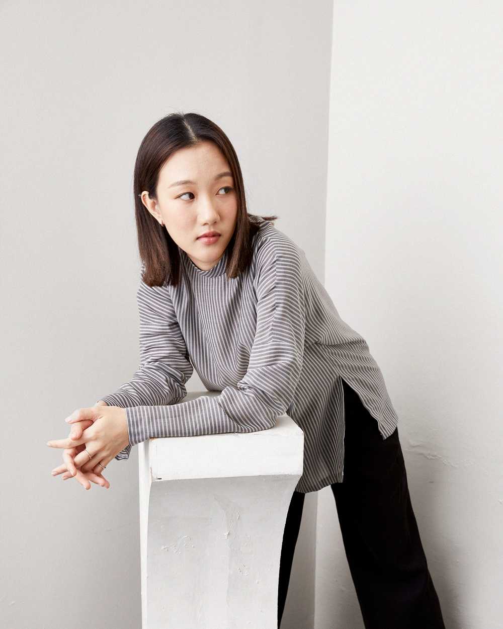 AW20 : WEEKEND TOP / GREY STRIPE